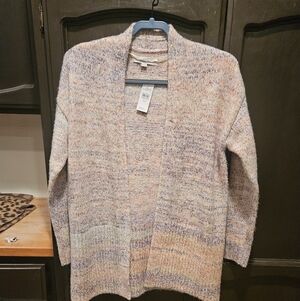 NWT LOFT Spacedye Ombre Pastel Knit Cardigan Soft, Warm, Cozy Layering Piece